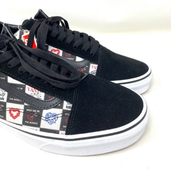 VANS Old Skool Love Shoes Men Letters Black Canvas Skate Casual Size VN0A5JMIB0A - Picture 3 of 8